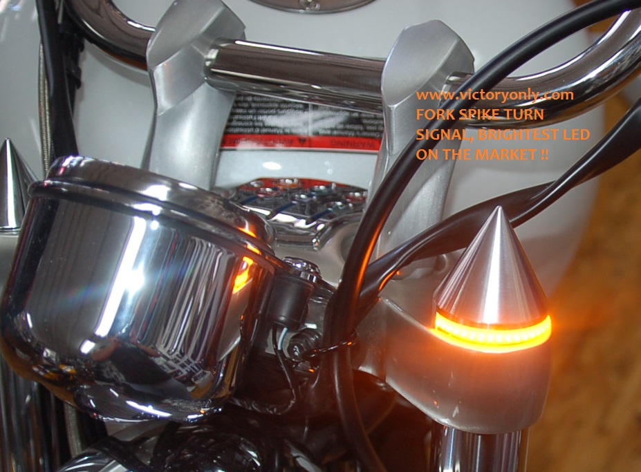 Victory Motorcycle Fork Spike Black Turn Signal Led Vegas Hammer