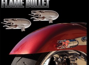 Bullet Lights, Small Flame Bezel, Halogen, Chrome Body