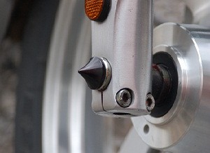 Axle Caps, Front Small Cone, Black Anodized