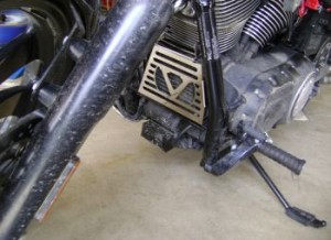 Oil Cooler Cover, V style, 2008 and newer, Polished