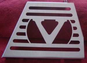 Oil Cooler Cover, V style, 2008 and newer, Polished