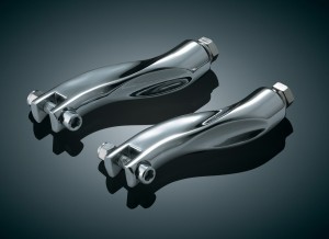 This footpeg mount allows one to fine tune their riding position. Measuring 4-1/2” long with a 1-1/4” offset, the rider may now increase or decrease the reach to the highway peg. The X-Tension mounts with a 1/2”-13 bolt with Magnum Quick Clamps. It will accept any H-D-style male-mount footpeg.