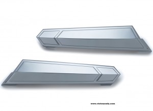 Slim down the lines of your Victory saddlebags with these direct-replacement Saddlebag Hinges that provide a clean, custom appearance with easy installation. Made from quality die-cast aluminum Available in chrome or satin black finishes The minimalist design is much thinner than stock to enhance the contours of the outer saddlebags Reuses factory hardware for easy installation Saddlebag Hinges, Chrome or Black Not compatible with OEM leather covered bags
