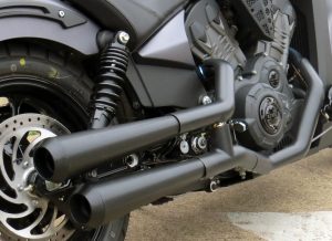 The RF Octane Booster Slip-Ons look great and sound awesome! Theses slip-ons will increase your horsepower and they weigh less than half of what the stock exhaust weighs! Looks Great, Sounds Awesome, Performs Kick Ass! Bang!