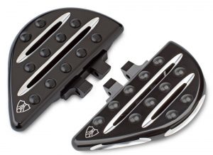 View Larger SKU: P-3008 $329.95 Qty : 1 Add to Cart Description Cutting-Edge designs from Arlen Ness that features machined accent cuts on both the top and side of the floorboard. These boards are extended for extra foot room and added comfort. Rubber inserts are located on the top of the board and are raised for added foot traction. Features: Lightweight & see-through designs with machined accent cuts on top and sides of board. Machined from forged billet aluminum. Matching shifter pegs and grips available separately. Hardware is included. NOTE: When installing on a Chief® / Chieftain®, hardware kit # 2880288 must be purchased for proper mount. Black finish. Sold in pairs.