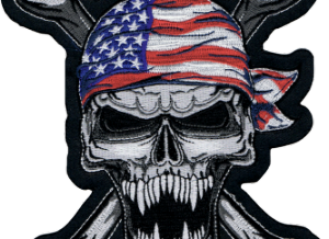 PATCH USA SKULL SMALL