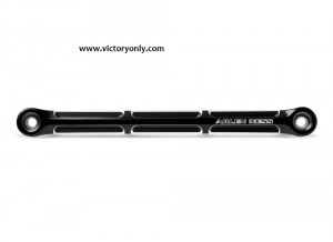 Shift Rod Beveled Round Black, Chrome