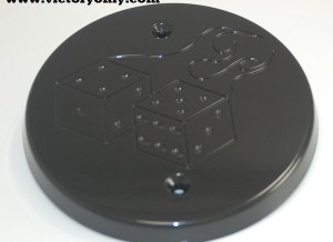 custom victory motorcycle accessories online chrome dice flaming 066