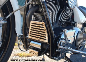 OIL COOLER COVER INSTALLED VICTORY MOTORCYCLE