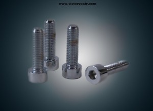 Front Axle Pinch Bolt Chrome Bolt Set