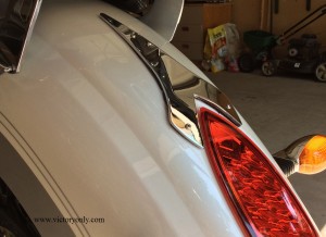victory kingpin tail light top trim piece installed remove license plate relocate