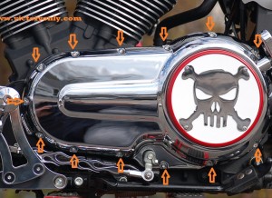 Polished Chrome allen bolts. Simply remove 1 bolt at a time and replace with a chrome bolt. Fits all 100 & 106 CUI Motors Replace the ugly Primary cover bolts on your Victory freedom engine. Kits consist of the correct length and grade triple chrome plated bolts. A very easy installation to dress up the motor!