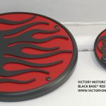 VICTORY MOTORCYCLE ENGINE COVER FLAMING 8 BALL