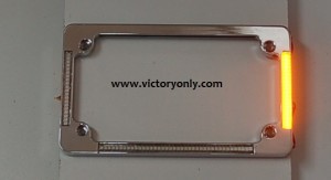 victory License Plate frame Chrome Turn Signals & Brake Light