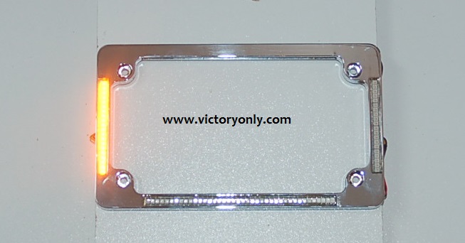 Motorcycle LED License Plate Frame with Running Turn and Brake