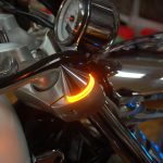 chrome custom led turn signal light spike mount victory vegas, victory hammer, victory jackpot, victory tc, victory motorcycle, victory only exclusive design