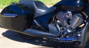 10 gauge saddlebag latches installed victory cross country motorcycle