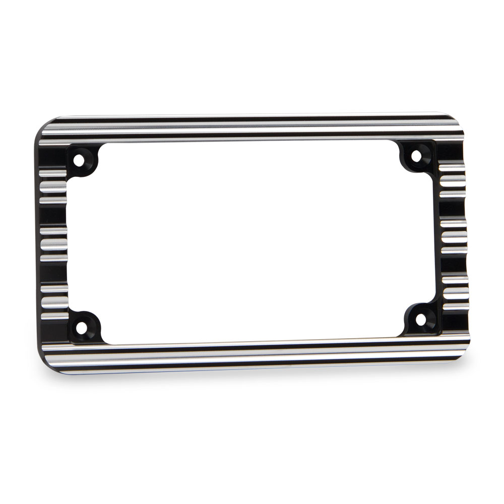 License Plate Frame Black Contrast Cut, Chrome Victory Motorcycle