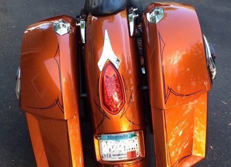 2007 victory motorcycle vegas kingpin rear fender block off tail light6 trim installed chrome black