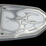 Victory Chrome White Reservoir Cover Tribal Clutch or Brake Side