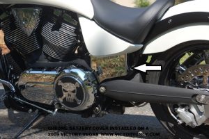 chrome victory motorcycle battery cover installed vegas