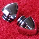 Axle Caps, Front Dome, Chrome