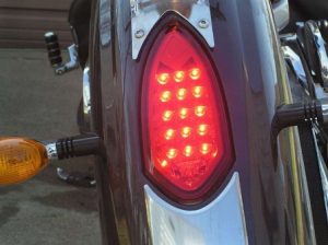 Tail light Red Installed on a Victory Kinpgin Motorcycle