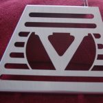 Oil Cooler Cover, V style, 2008 and newer, Polished