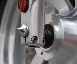 Axle Caps, Front Small Cone, Chrome