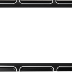 20300772 CONTRAST CUT LICENSE PLATE FRAME BLACK BEVELED