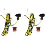 Measuring smaller than a quarter, these micro bullet turn signals are bright and compact Aluminum bullet shaped housing with sealed acrylic spherical lens maximizes LED light output for a bright spot of light 3 wire units function as white running light with full contrast amber turn signal, no additional converters required 45" leads are pre-pinned for use with optional wire harnesses available for plug and play installation (sold separately) Wiring can also be hardwired for custom applications 22 gauge wire Mounting hardware included