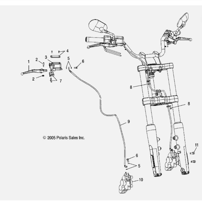 2050079 MASTER CYLINDER FRONT BRAKE VICTORY VEGAS, CLASSIC CRUISER, SPORT 