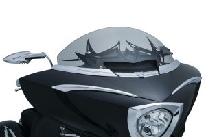 completely cover the transition from fairing to windshield in gleaming chrome