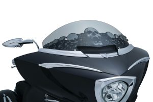 completely cover the transition from fairing to windshield in gleaming chrome