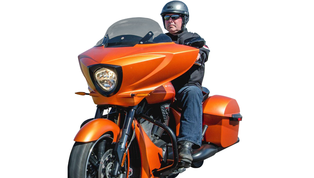 Wind-tunnel tested and proven performance
Reduces wind buffeting
Adds stability to the front of the motorcycle by generating downforce at speed
Manufactured from dual-side hard-coated polycarbonate material for outstanding impact strength
Uses OEM hardware
Made in the USA
Notes
Use only gentle cleaners like Shine Werks or mild soapy water to protect the tint and coating. Harsh ammonia, alcohol or solvent-based cleaners like Windex can strip wax and UV protection. If using dish soap, always follow up with a wax-based cleaner like Shine Werks to maintain performance.
