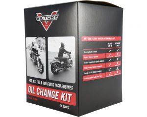 2879600 VICTORY MOTORCYCLE OIL CHANGE KIT FOR 100 AND 106 CU MOTORS