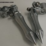 CHROME STREET BILLET ALUMINUM PEGS WITH HIGHWAY BAR MOUNT