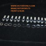 Brake Rotor Bolts Chrome VICTORY MOTORCYCLE FRONT BRAKE ROTOR REAR ROTOR BOLT CHROME KIT