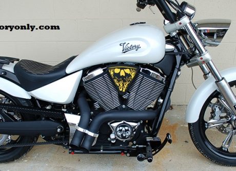 3d flame engine cover installed Victory Motorcycle Vegas