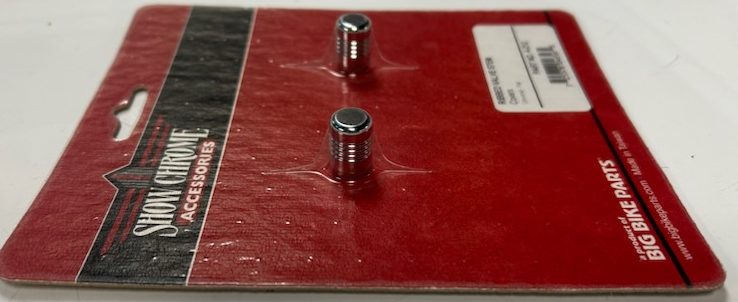 CHROME VALVE STEM CAPS RIBBED UNIVERSAL