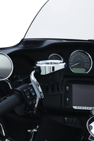 Drink Holder with Perch Mount in Chrome or Black