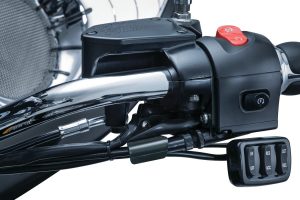 Instant gratification every time you mount your steed by cleaning up the right-side control housing, mounting bracket and wiring with this trick little Handlebar Control Bracket Cover for Victory models. 