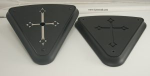 victory motorcycle replacement cheese wedge engine cover christian cross chrome red black cross country roads vegas hamer kingpin boardwalk