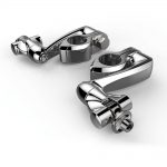 Hingeless Clamps With Clevis & Peg Mount & Extension Arm in Chrome or Black