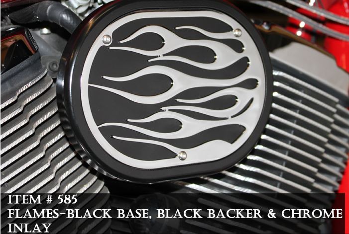 Oval Engine Wedge Side Cover Flame