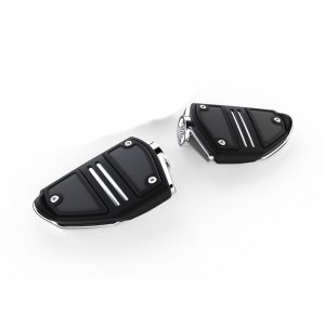 Twin Rail Footrests Floorboards in Chrome or Black - Image 2