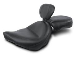 Wide Touring Two-Piece Vintage Seat with Driver Backrest