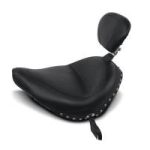 Wide Touring Studded Solo Seat with Driver Backrest Insert