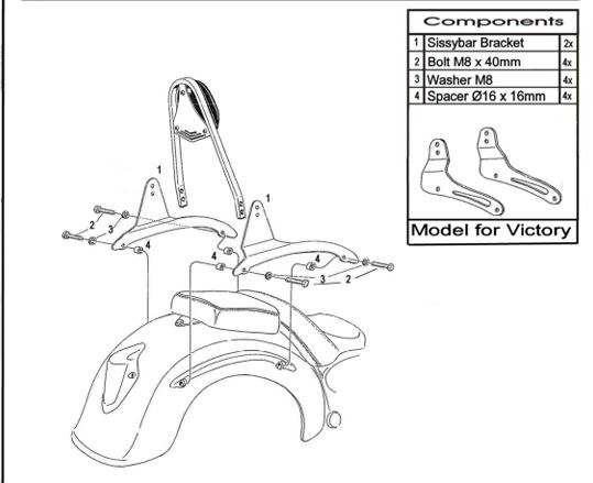 victory vegas highball gunner backrest install diagram 