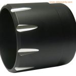 End Cap Black Billet with Flutes 1 Inch Extended